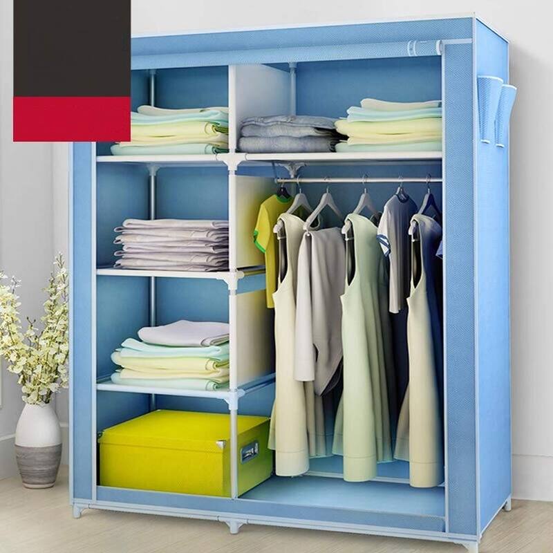 Wardrobe Portable Closet Large Capacity Canvas Closet Fabric Closet Clothing Storage